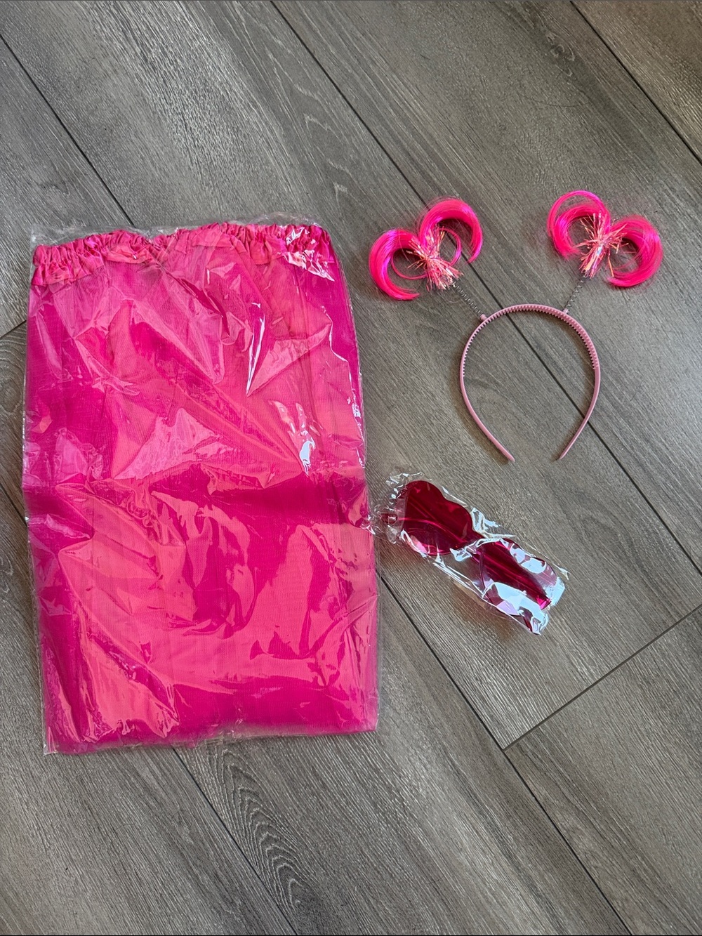 Bright Pink Kids Dress-Up Set with Headband and Eye Mask